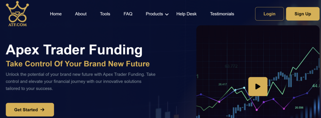 Apex Trader Funding Challenge website